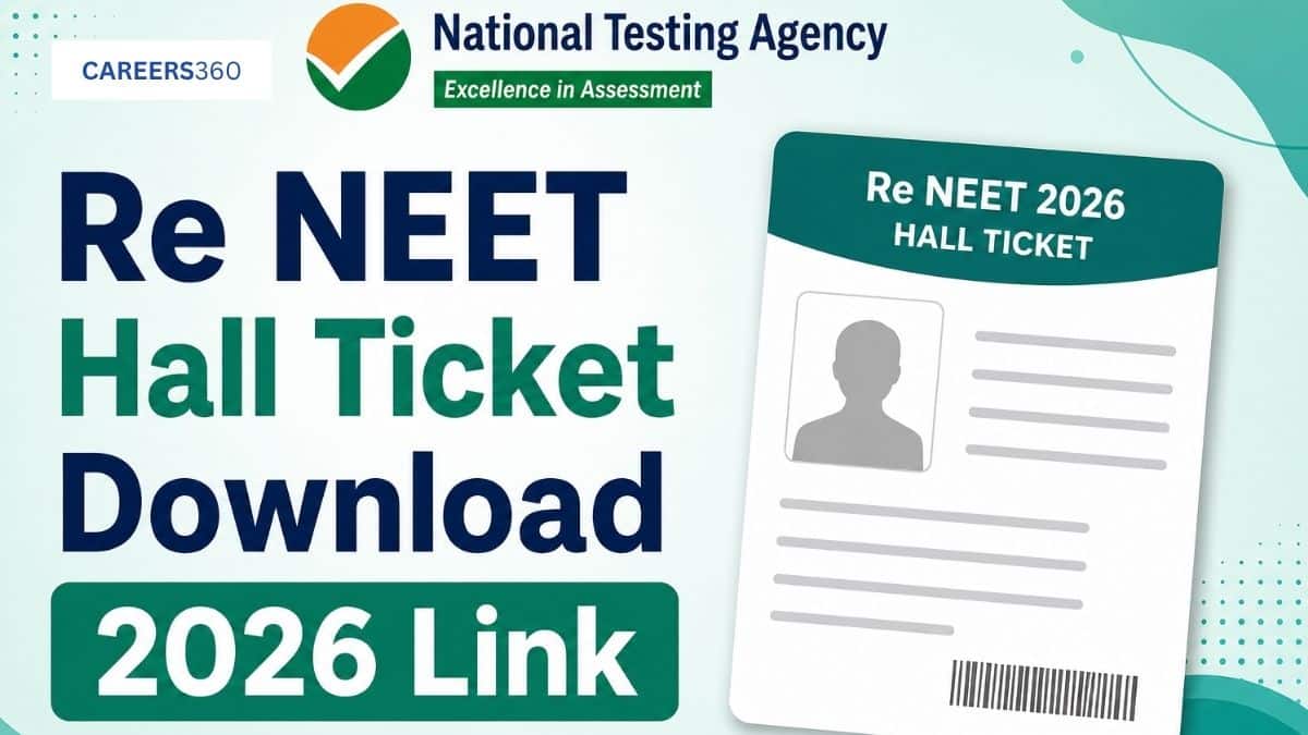 Re NEET Hall Ticket Download 2026 Link OUT Today at neet.nta.nic.in